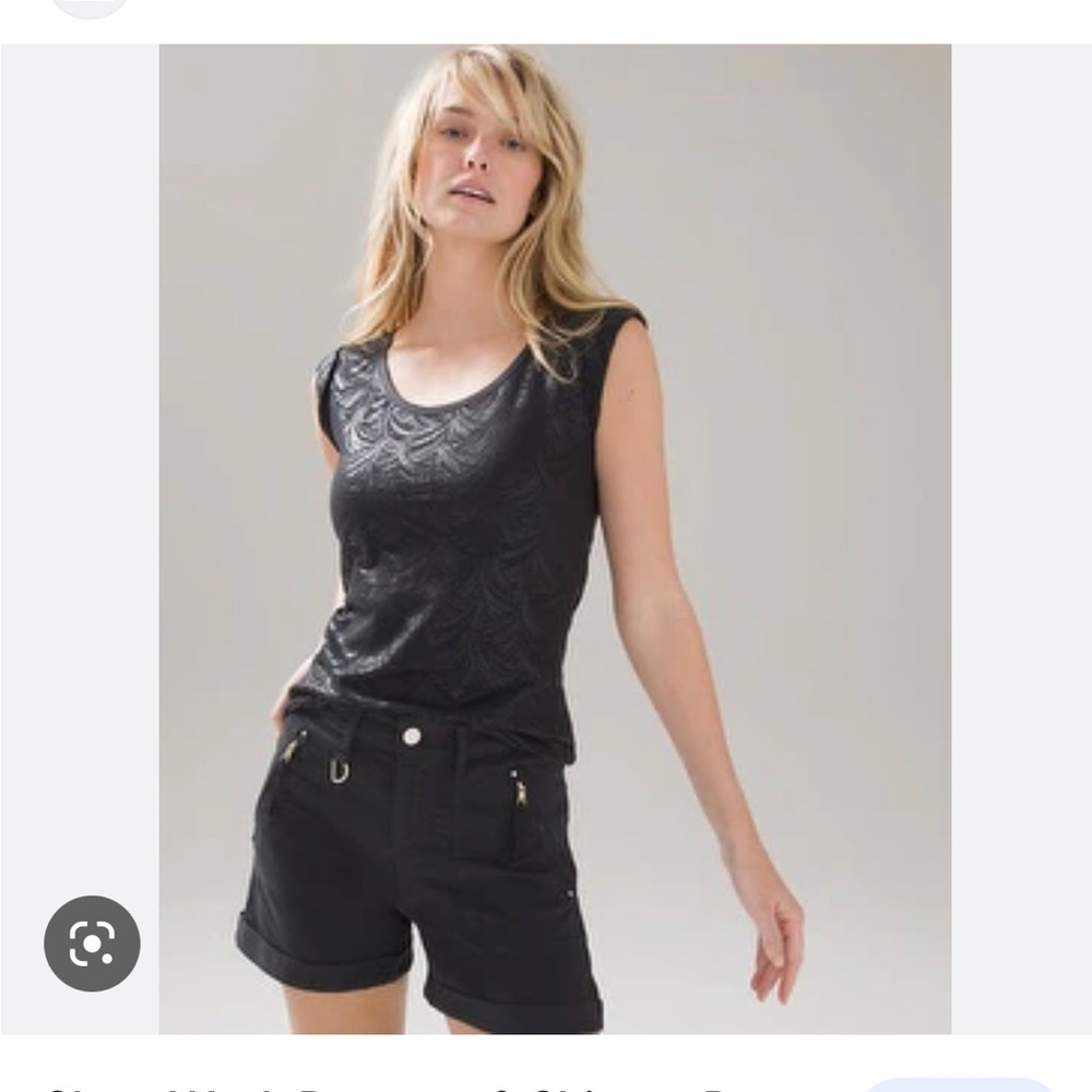 White House Black Market scoop neck tank black